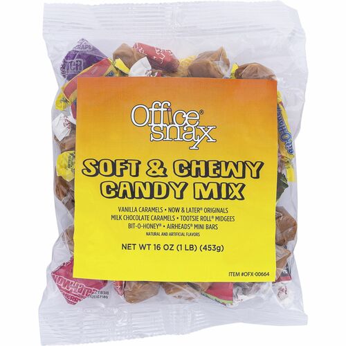 Office Snax  Candy,Soft & Chewy Assortment,16oz Bag,AST