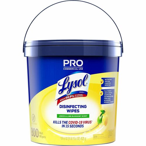 Reckitt Benckiser  Wipes,Disinfecting,w/Bucket,6"x8",800/Bucket,White