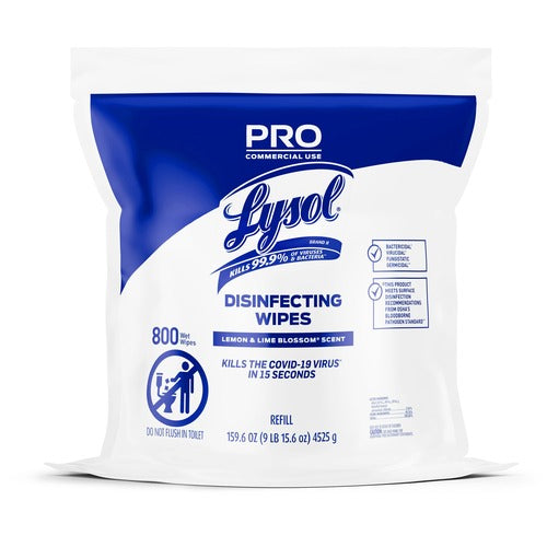 Reckitt Benckiser  Wipes,Disinfecting,Lemon/Lime,f/Bucket,800 Wipes,WE