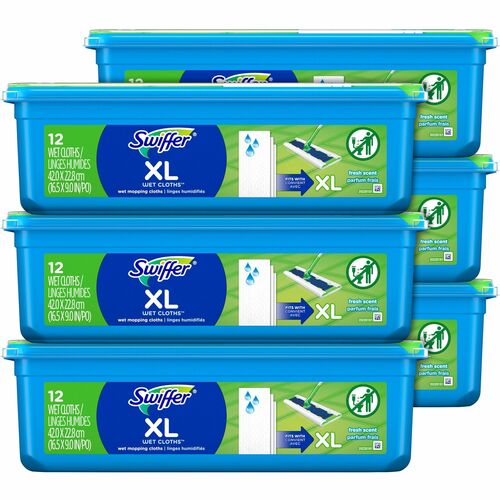 Procter & Gamble Commercial  Sweeping Cloths,Refills,f/Sweeper,Wet,12/BX,6BX/CT,WE