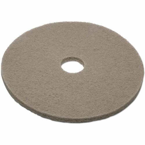 SKILCRAFT  Floor Pads, 20" Diameter, Tan, 5/Box