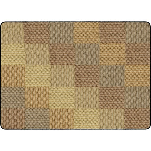 Flagship Carpets, Inc.  Rug, Blocks, Basketweave, Rectangle, 6'x8'4", Neutral-FCIFA101032FS