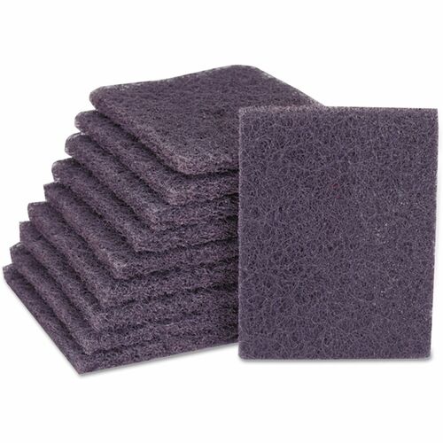 SKILCRAFT  Griddle Polishing Pad, 4 x 6, Nylon, Black, 60/Carton