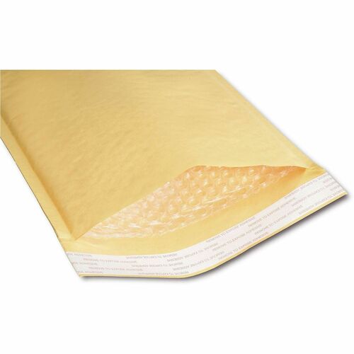SKILCRAFT  Sealed Air Jiffylite Mailer, #3, Bubble Cushion, Self-Adhesive Closure, 8.5 x 14.5, Gold Kraft,100/PK