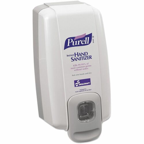 SKILCRAFT  PURELL Wall Dispenser, 1,000 mL, 5.13 x 4 x 10, Gray