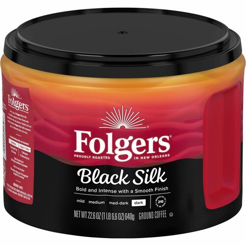 Folgers  Coffee, Black Silk, Ground, Dark Roast, 22.6oz-FOL30439