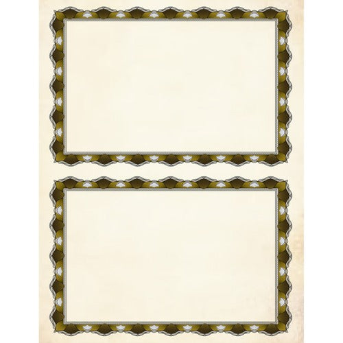 Geographics  Certificate,CrownGold,2PerPage,11"x8.5",30/PK,AST-GEO48767