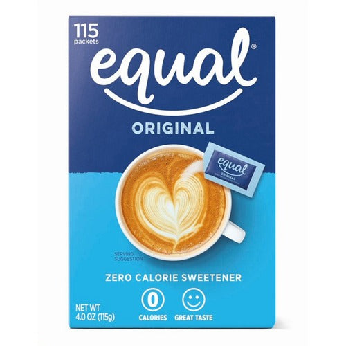 Merisant Co  Sugar Substitute, Equal, 1.0 g Packets, 115/BX, Blue