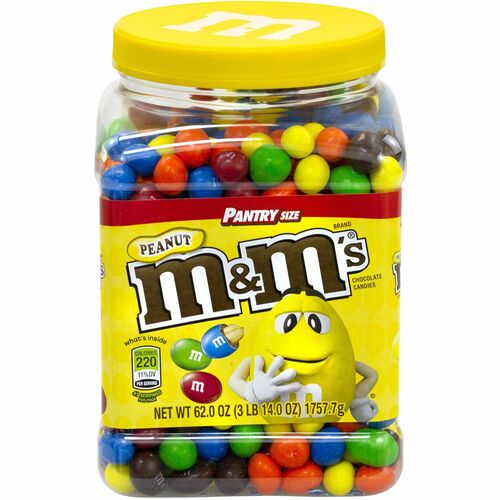 Mars, Inc  Candy, M&Ms, Peanut/Chocolate, 62oz