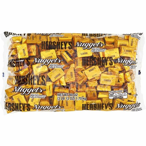 Hershey Co  Candy,Nuggets,Milk Chocolate/Toffee/Almonds,60 oz Bag