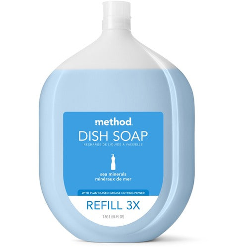 Method Products  Dish Soap,Manual,Capped Refill,Sea Minerals,54oz,Light Blue