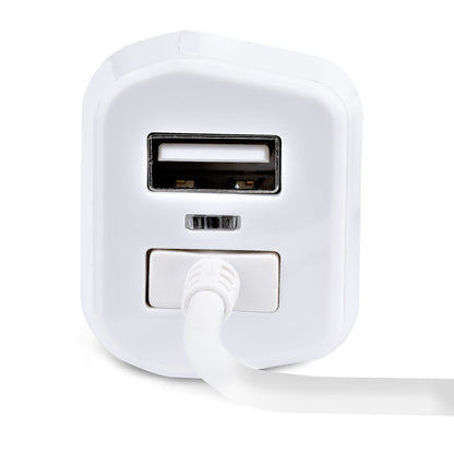 StarTech.com USBLT2PCARW2 mobile device charger Smartphone White Cigar lighter Auto