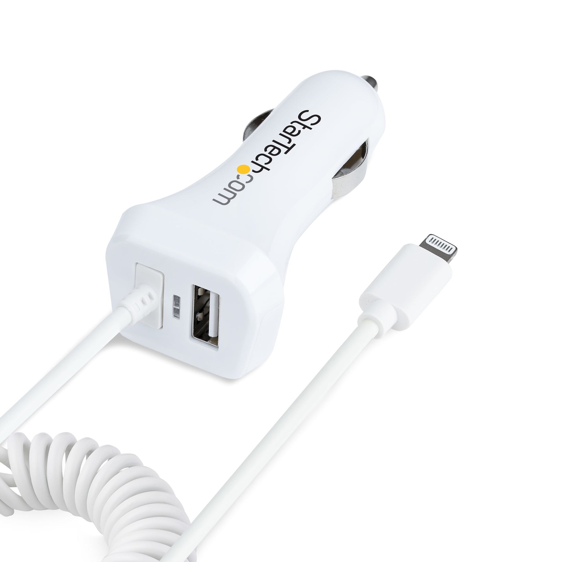 StarTech.com USBLT2PCARW2 mobile device charger Smartphone White Cigar lighter Auto