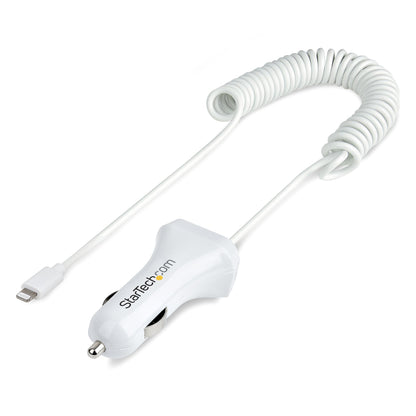 StarTech.com USBLT2PCARW2 mobile device charger Smartphone White Cigar lighter Auto