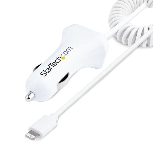 StarTech.com USBLT2PCARW2 mobile device charger Smartphone White Cigar lighter Auto