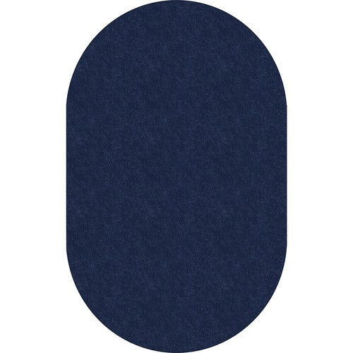 Flagship Carpets, Inc.  Rug,Oval,SolidColor,StainResistant,7'6"x12',Navy-FCITS45NY