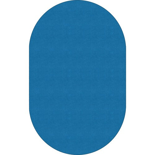 Flagship Carpets, Inc.  Rug, Oval, Solid Color, 7'6"x12', Blue Bird-FCIBS45BB