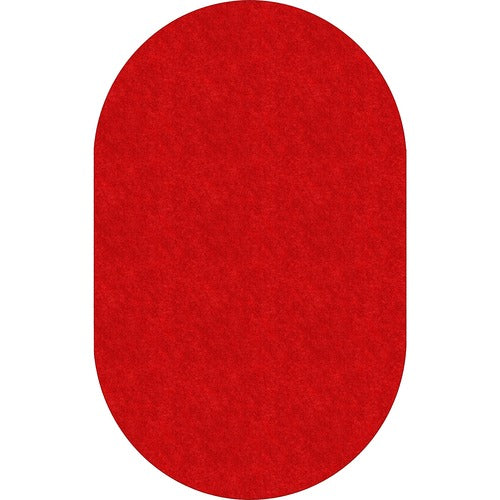 Flagship Carpets, Inc.  Rug,Oval,SolidColor,StainResistant,7'6"x12',Rowdy Red-FCITS45RR