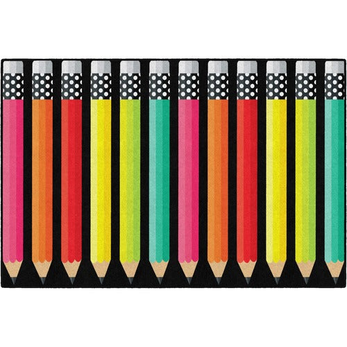 Flagship Carpets, Inc.  Rug, Pencils, Rectangle, 5'x7'6", Multi-FCICA199428SG