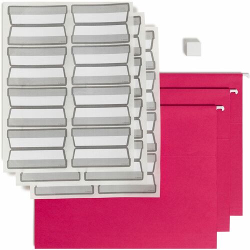 Smead  Hanging File Folders, w/ProTab Labels, 20/BX,RD