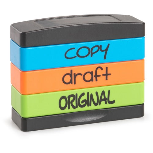 Trodat USA  Stamp, Copy/Draft/Original, 5/8"x1-13/16", Assorted