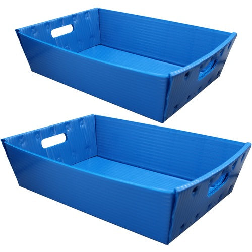 Flipside Products  Letter Tray, Plastic, Handles, 12"x18"x4-1/2",2/PK,BE-FLP40361