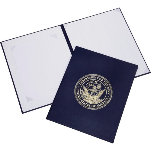 SKILCRAFT  Military Binder,f/Certificate,Navy Seal,11-1/2"x14-1/2",BE
