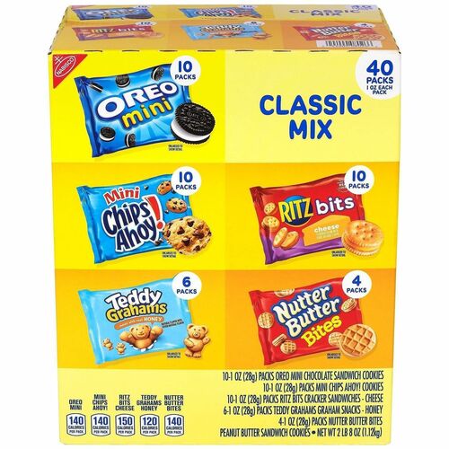 Green Rabbit  SnackBox,w/NabiscoCookies&Crackers,Variety,40Packs/BG,Multi-GRR22000086