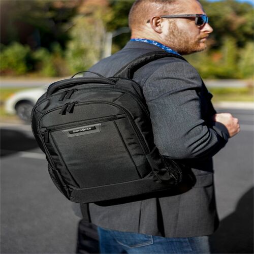 Samsonite  Backpack,TSA-Friendly,f/15.6" Laptop,Polyester,BK