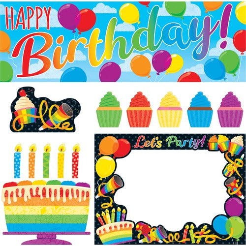 Trend Enterprises  Birthday Decoration, Write-on/Wipe-off, 30 Pcs, Multi