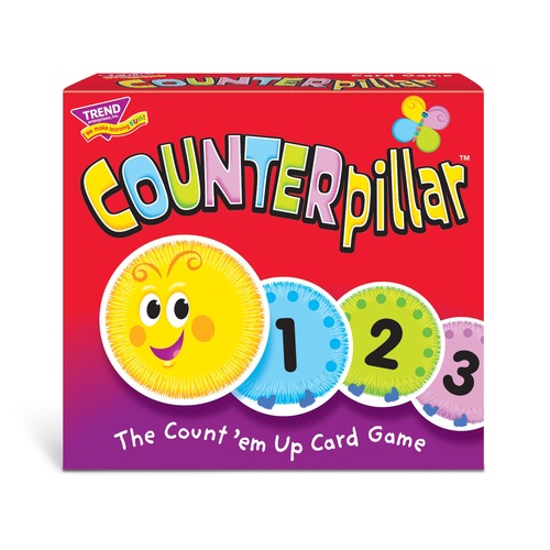 Trend Enterprises  Game,Cards,Counterpillar,63 Cards,Multi