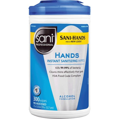 PDI HC  Professional Hand Sanitizing Wipes, 300 Wipes/EA, WE