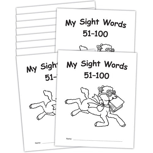 Teacher Created Resources  Books, My Sight Words 51-100, 10/PK, WE