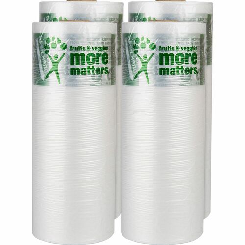 Inteplast Group - IBS Division  Produce Bag Rolls,9 Micron,12"x20",875/Roll,4 Rolls/CT,NTL