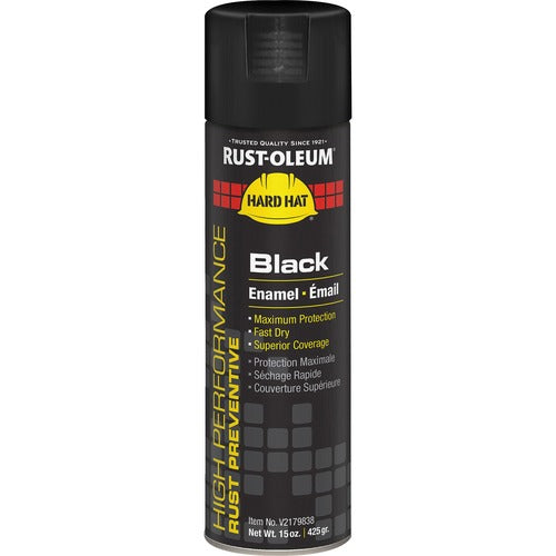 Rust-Oleum  Spray Paint,CorrosionProtection,15 oz,BK
