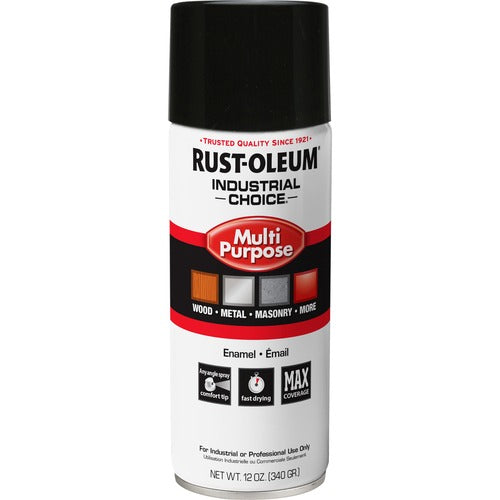 Rust-Oleum  Spray Paint,Gloss,Oil-Based,Indoor/Outdoor,12 oz,BK