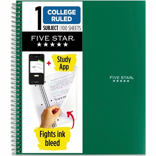 Mead  Notebook,1 Subject,100 Shts,College Ruled,Wirebound,FGN