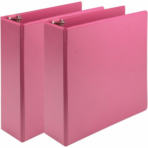 Samsill  Binder, Presentation, 11"x8-1/2", 3" Cap, 2/PK, Berry