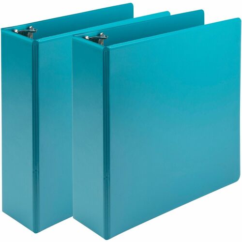 Samsill  Binder, Presentation, 11"x8-1/2", 3" Cap, 2/PK, Turquoise