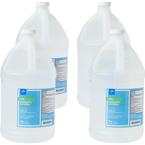 Medline  Rubbing Alcohol, Isopropyl, 70%, 1 Gallon, 4/CT, Clear