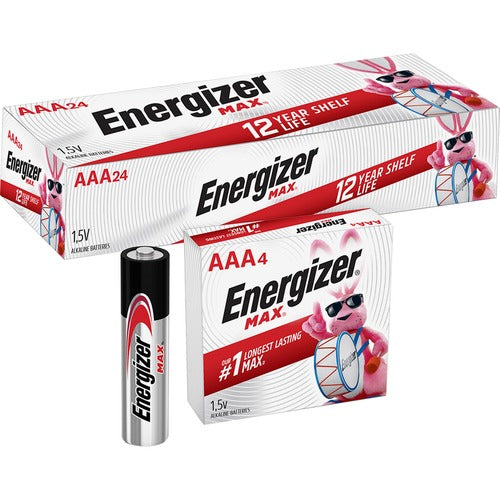 Eveready Battery Co Inc  Batteries,Energizer Max,Alkaline,AAA,4/PK,6PK/BX,BK/SR-EVEE92BX