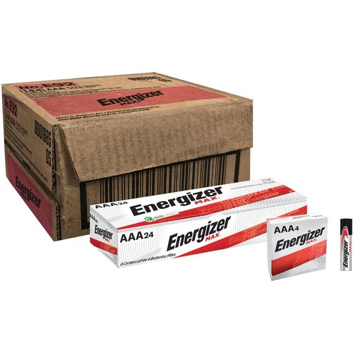 Eveready Battery Co Inc  Batteries,EnergizerMax,Alkaline,AAA,4/PK,6PK/BX,6BX/CT,BK/SR-EVEE92CT