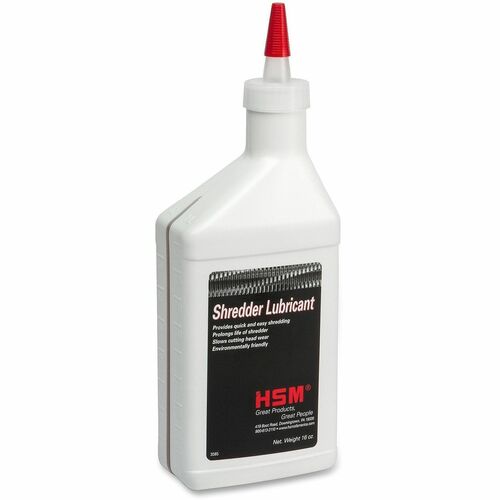 HSM  Lubricant, f/HSM Paper Shredders, 16 oz. Bottle, Clear