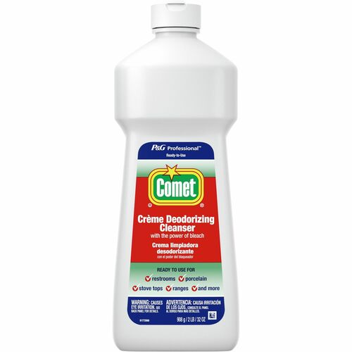 Procter & Gamble Commercial  Cleanser, Comet Cream, Bleach, Deodorizing, 32oz, White