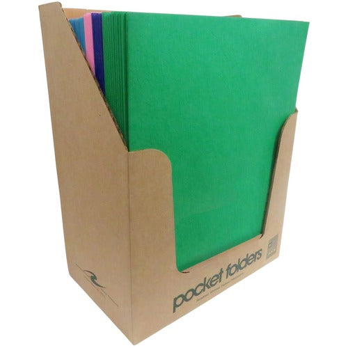 Roaring Spring Paper Products  Folders,w/2-Pocket,Double-Dip,9-1/2"x11-3/4",50/CT,AST