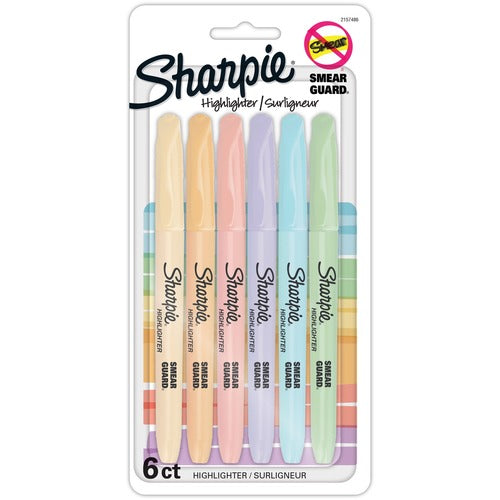 Newell Brands  Highlighter, Chisel Point, Nontoxic, 6/PK, Pastel Assorted