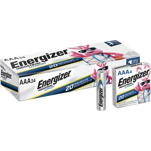 Eveready Battery Co Inc  Batteries,Lithium,Industrial,AAA,4/PK,6PK/BX,Silver-EVELN92BX