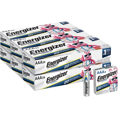 Eveready Battery Co Inc  Batteries,Lithium,Industrial,AA,4/PK,6PK/BX,6BX/CT,Silver-EVELN92CT