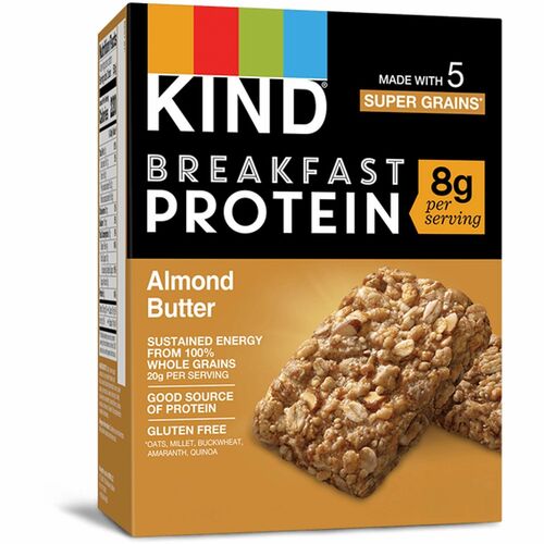 Kind LLC dba Kind Snacks  Breakfast Protein Bars, Almond Butter, 6/BX