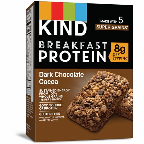 Kind LLC dba Kind Snacks  Breakfast Protein Bars, Dark Chocolate Cocoa, 6/BX